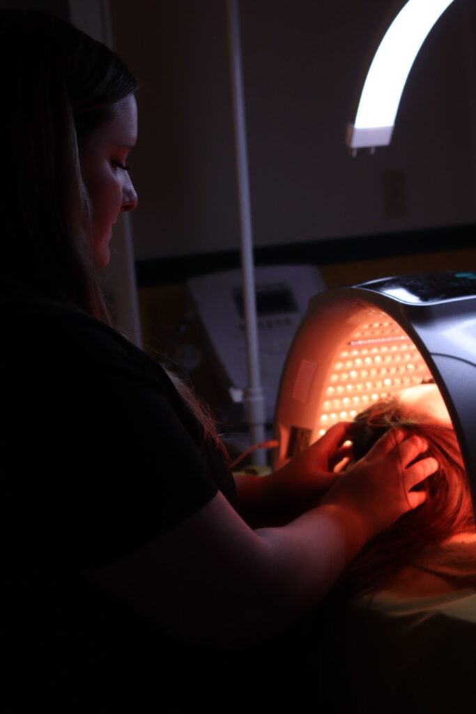 Image of a client enjoying a relaxing head spa massage at Ely-G luxury spa, focusing on tension relief in the head, neck, and shoulders. Our soothing techniques enhance scalp circulation, promote relaxation, and boost overall well-being.